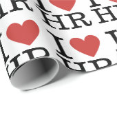 Papier Cadeau I ❤️ Love HR - Département RH (Coin rond)