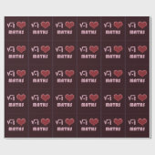 Papier Cadeau I LOVE MATHS Button - RÉSEAU MODEL (Plat)