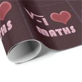 Papier Cadeau I LOVE MATHS Button - RÉSEAU MODEL (Coin rond)