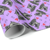 Papier Cadeau I Love my Bouvier (Coin rond)