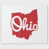Papier Cadeau I love My Ohio Home Script Ohio (Plat)