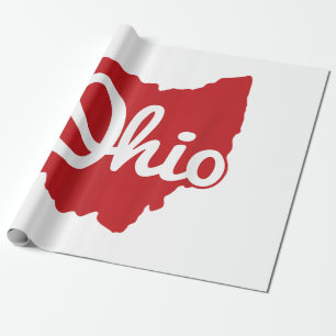 Papier Cadeau I love My Ohio Home Script Ohio