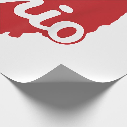 Papier Cadeau I love My Ohio Home Script Ohio (Coin)