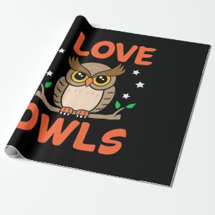 Papier Cadeau I Love Owls