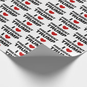 Papier Cadeau I Love Président Trump Heart (Coin)