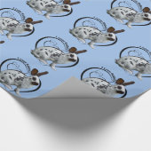 Papier Cadeau I Love Rabbits Wrapping Paper (Bleu clair) (Coin)