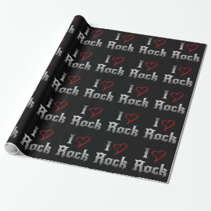 Papier Cadeau I Love Rock