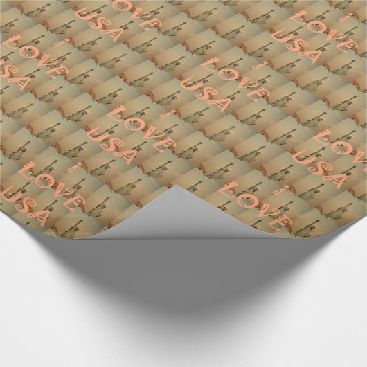 Papier Cadeau I Love USA urbain fantastique design masculin (Coin)