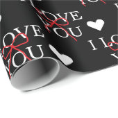 Papier Cadeau I Love You  (Coin rond)