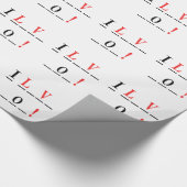Papier Cadeau I Love You-Hangman Style par Shirley Taylor (Coin)