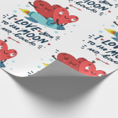 Papier Cadeau I love you to the moon and back (Coin)