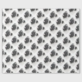 Papier Cadeau I Luv mon carlin (Plat)