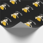 Papier Cadeau I Peel Good Funny Fruit Banana Pun Dark BG (Coin)
