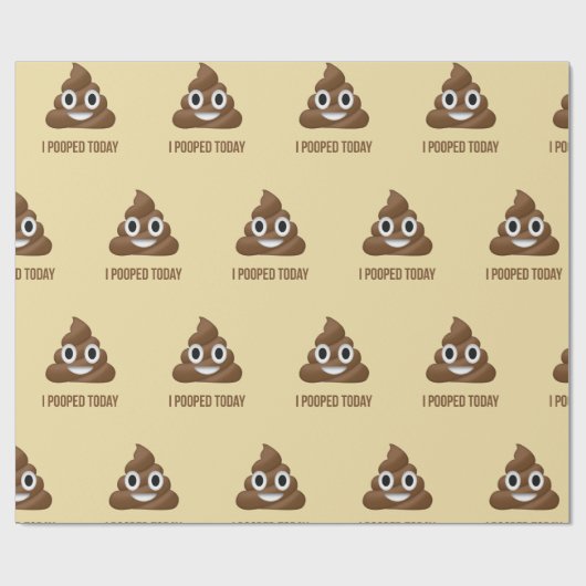 Papier Cadeau I Pooped Today Poo Emoji (Plat)