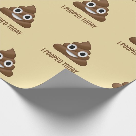 Papier Cadeau I Pooped Today Poo Emoji (Coin)
