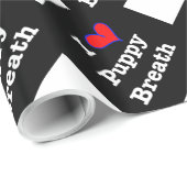 Papier Cadeau I souffle de chiot de coeur (Coin rond)