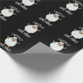 Papier Cadeau I Wooly Love Puns Funny Sheep Pun Dark BG (Coin)