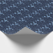 Papier Cadeau Ice Bleu Arbre Botanique Noël Gite Cadeau (Coin)