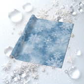Papier Cadeau Ice Blue Fairytale Winter Silver Snowflakes Frost