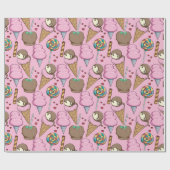 Papier Cadeau Ice cream pattern | Lollies pattern | lollipop 26 (Plat)