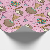 Papier Cadeau Ice cream pattern | Lollies pattern | lollipop 26 (Coin)
