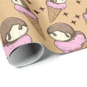 Papier Cadeau Ice cream pattern | Lollies pattern | lollipop 27 (Coin rond)
