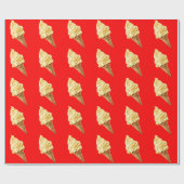 Papier Cadeau Ice-cream Vivid red (Plat)