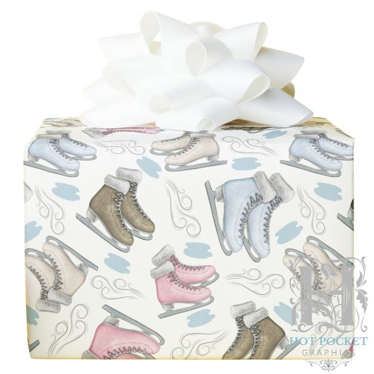 Papier Cadeau Ice Skating Wrapping Paper