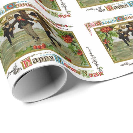 Papier Cadeau Iceskating (Coin rond)