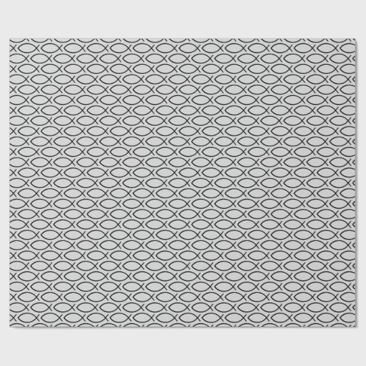 Papier Cadeau Ichthys Christian Symbol Pattern (Plat)