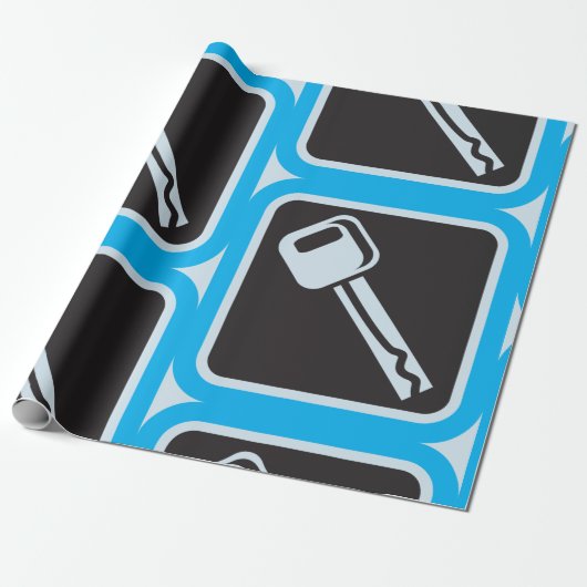 Papier Cadeau Icône clé (Déroulé)