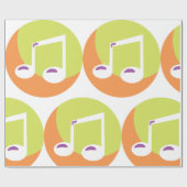 Papier Cadeau Icône de note de musique (Plat)