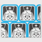 Papier Cadeau Icône d'infirmière (Plat)