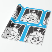 Papier Cadeau Icône d'infirmière (Déroulé)