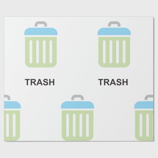 Papier Cadeau Icône d'ordures (Plat)