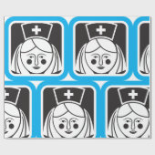 Papier Cadeau Icône infirmière (Plat)