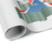 Papier Cadeau Icone Londres Points de repère Carte Royaume-Uni V (Coin rond)