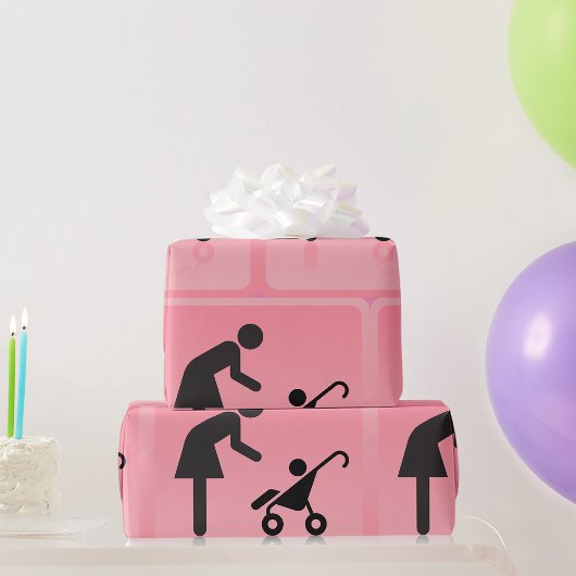 Papier Cadeau Icône Mère Et Enfant