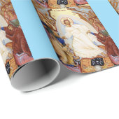 Papier Cadeau Icône orthodoxe de la résurrection de l'anastasie (Coin rond)