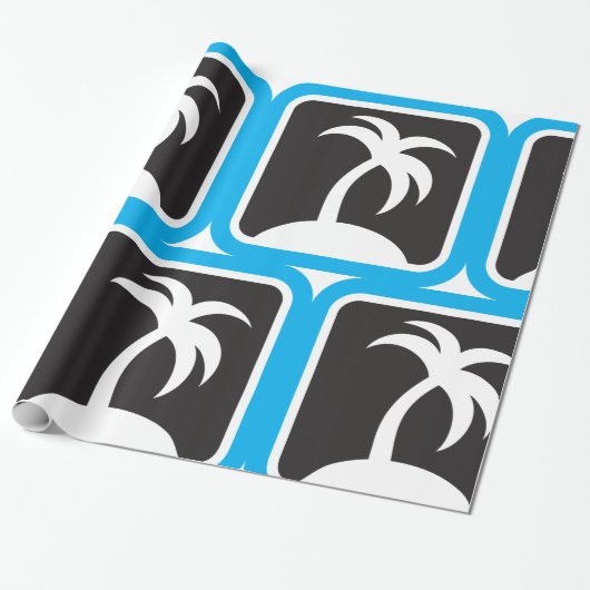 Papier Cadeau Icône Palm Tree (Déroulé)