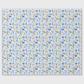 Papier Cadeau Icônes de célébration de Hanoukka  (Plat)