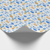 Papier Cadeau Icônes de célébration de Hanoukka  (Coin)