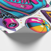 Papier Cadeau Icônes de culture pop des années 80 (Coin)