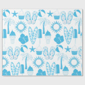 Papier Cadeau Icônes de l'été (Plat)