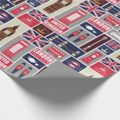 Papier Cadeau Icônes de Londres Royaume-Uni (Coin)