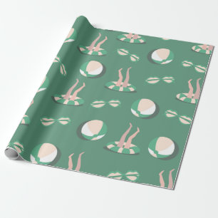 Papier Cadeau Icônes de rubrique Été vintage motif continu