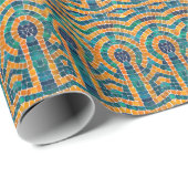 Papier Cadeau Icônes D'OR Papier de recouvrement MOSAIC (Coin rond)