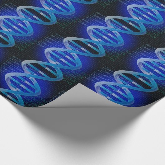 Papier Cadeau ID ADN Bleu Science Médicale (Coin)