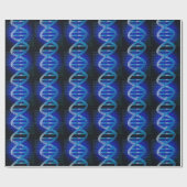 Papier Cadeau ID ADN Bleu Science Médicale (Plat)