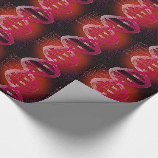 Papier Cadeau ID ADN Science Rouge (Coin)